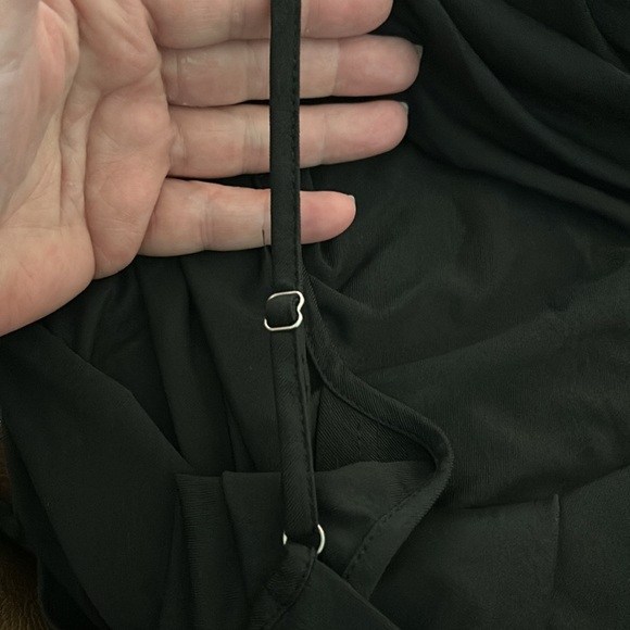 Boho style wrap dress adjustable strap black bathing suit coverup Womens sz 2xl - Picture 6 of 8